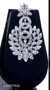 sterling rhodium plated jewellery set with white austrian diamond