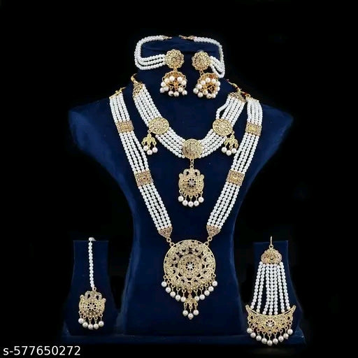 Exclusive Multi-Layer Pearl & Gold-Plated Jewelry Set