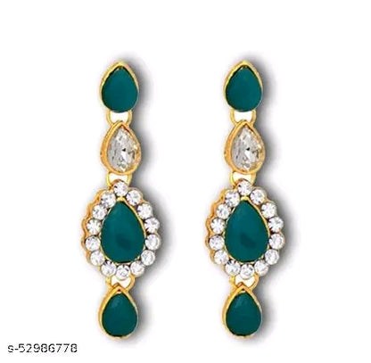 Stylish colourful green long set