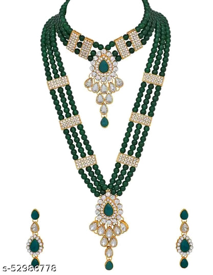 Stylish colourful green long set