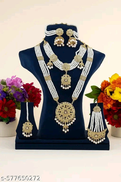 Exclusive Multi-Layer Pearl & Gold-Plated Jewelry Set