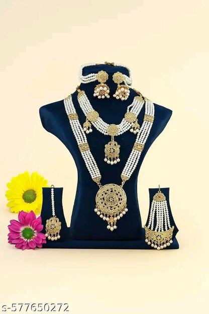 Exclusive Multi-Layer Pearl & Gold-Plated Jewelry Set