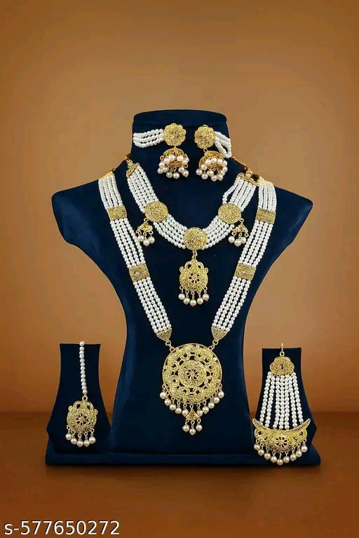 Exclusive Multi-Layer Pearl & Gold-Plated Jewelry Set